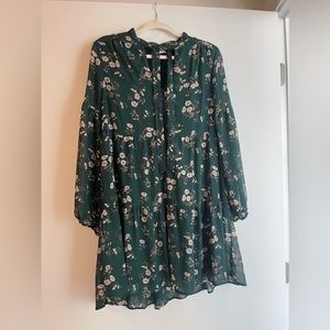 Floral Green Dress